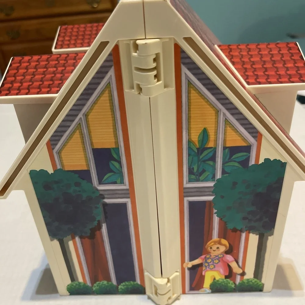 Playmobil Dollhouse 2005 Folding Take Along Play House w/People And‎ Accessories